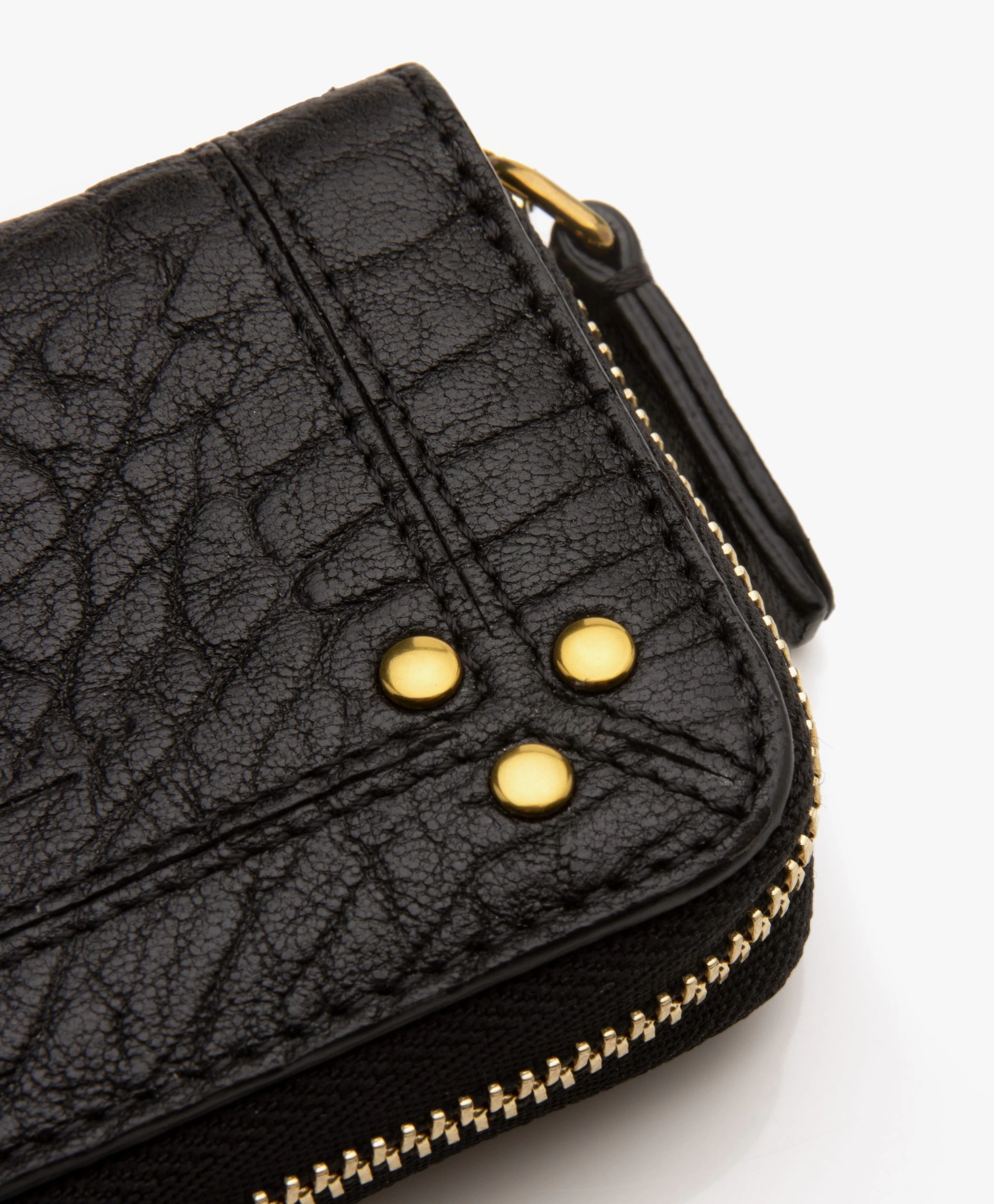 Jérôme Dreyfuss Jerome Dreyfuss Henri Lamsleren Mini Portemonnee - Zwart 4 Jérôme Dreyfuss Jerome Dreyfuss Henri Lamsleren Mini Portemonnee - Zwart - Afbeelding 2