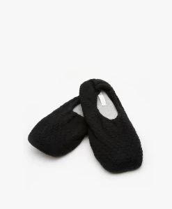 Skin Katoenmix Ballerina Sloffen - Zwart
