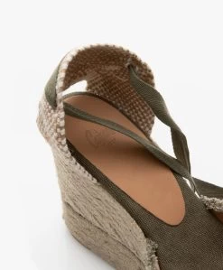 Castañer Clarina Raw Edge Sleehak Espadrilles - Olive 19 Castañer Clarina Raw Edge Sleehak Espadrilles - Olive -Boetiek Modewinkel 15d36503 d570 4c32 a732 2d0e6ef3e499 02
