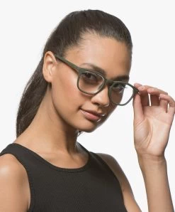Izipizi Reading #E Leesbril - Kakigroen -Boetiek Modewinkel 180424 izipizi e leesbril trapezium montuur kakigroen 02