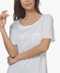 Hanro Cotton Deluxe Jersey Nachthemd - Wit 14 Hanro Cotton Deluxe Jersey Nachthemd - Wit -Boetiek Modewinkel 181220 HANRO Cotton Deluxe Jersey Nachthemd Wit 17