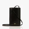 By Malene Birger Aya Leren Telefoontasje - Zwart