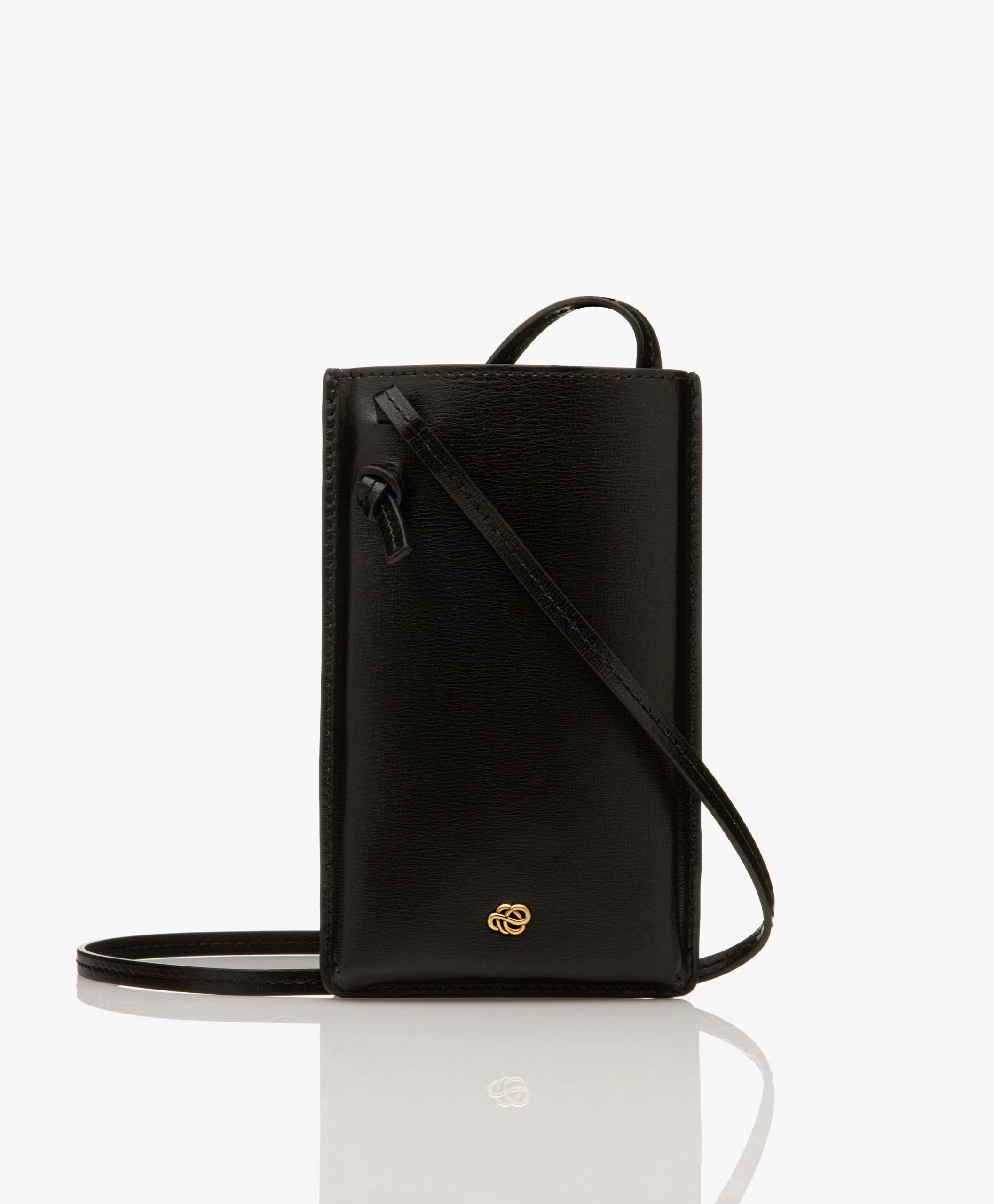 By Malene Birger Aya Leren Telefoontasje - Zwart 3 By Malene Birger Aya Leren Telefoontasje - Zwart