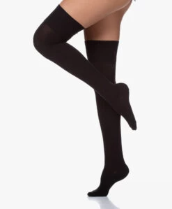 Falke Seasons Overknee Sokken - Zwart