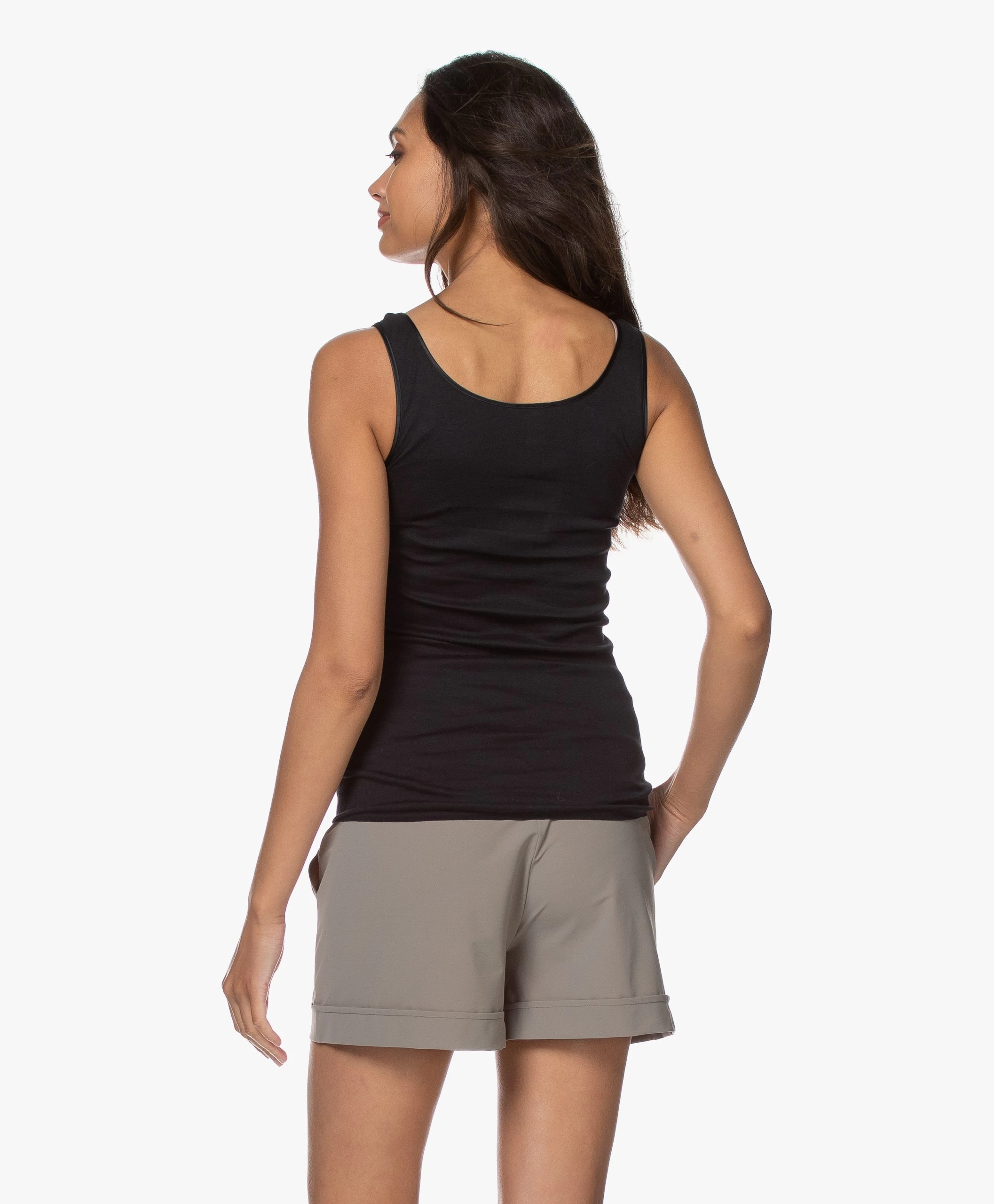 Hanro Cotton Seamless Tanktop - Zwart 6 Hanro Cotton Seamless Tanktop - Zwart - Afbeelding 4