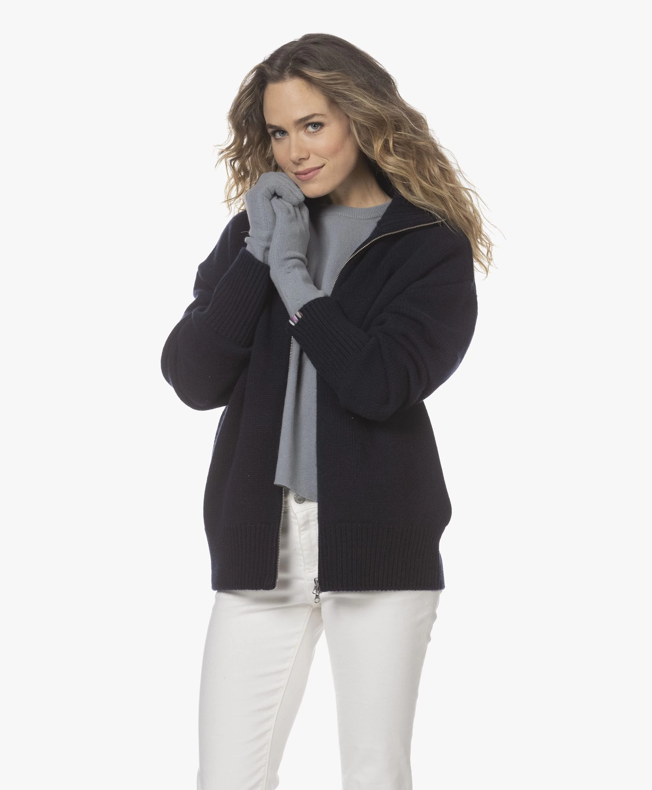 Extreme Cashmere N°215 Sensa Cashmeremix Handschoenen - Sage 3 Extreme Cashmere N°215 Sensa Cashmeremix Handschoenen - Sage