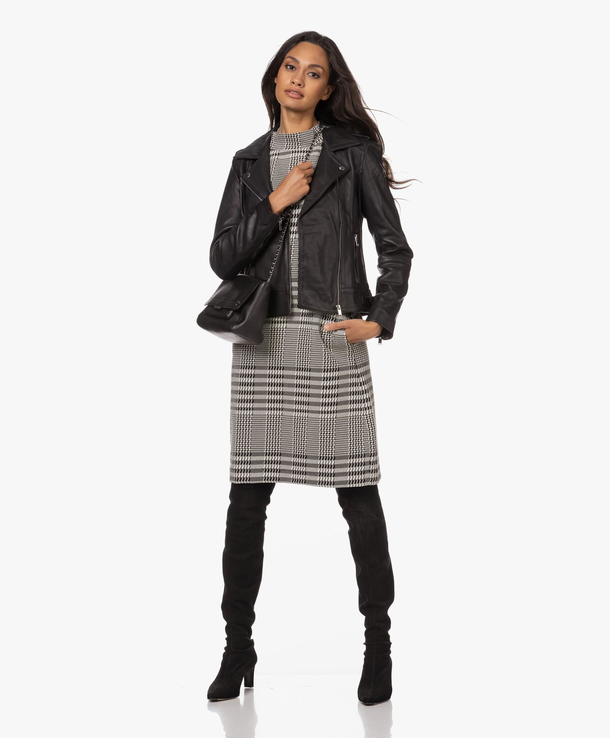 Panara Overknee Stretchlaarzen Met Hak - Zwart 9 Panara Overknee Stretchlaarzen Met Hak - Zwart - Afbeelding 7