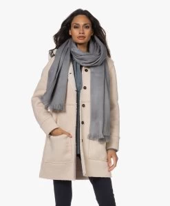 Alpaca Loca Handgemaakte Uni Sjaal In Alpaca - Ijsblauw