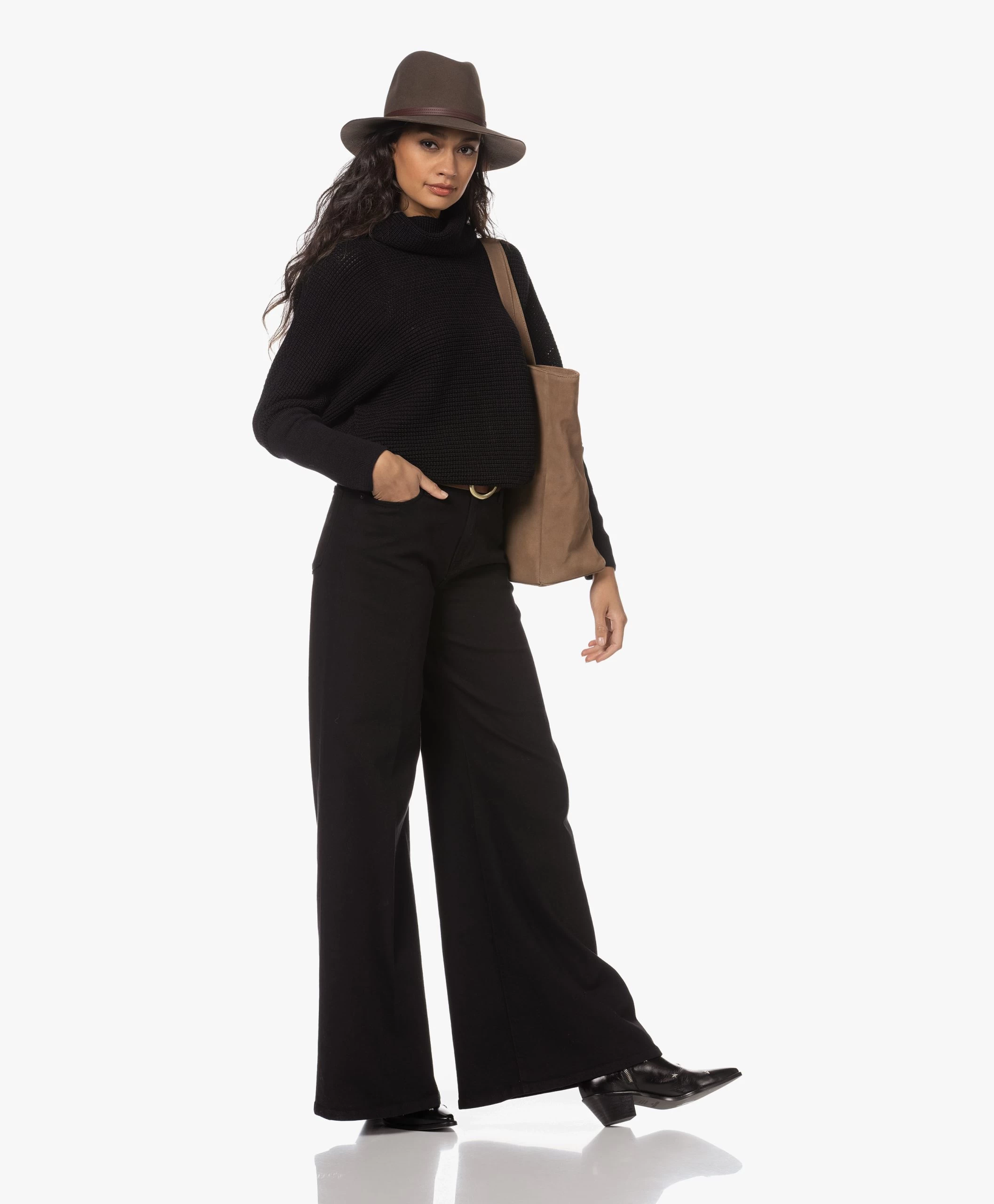 Rag & Bone Floppy Brim Fedora Hoed - Pecan 7 Rag & Bone Floppy Brim Fedora Hoed - Pecan - Afbeelding 5