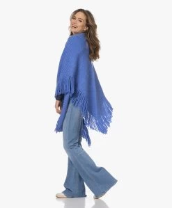 Manos Del Uruguay Merino Wolmix Poncho - Blauw