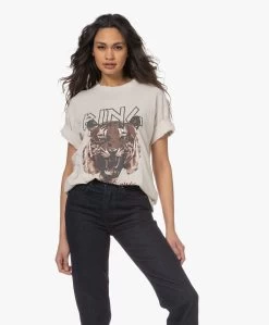 Anine Bing Tiger Print T-Shirt - Stone