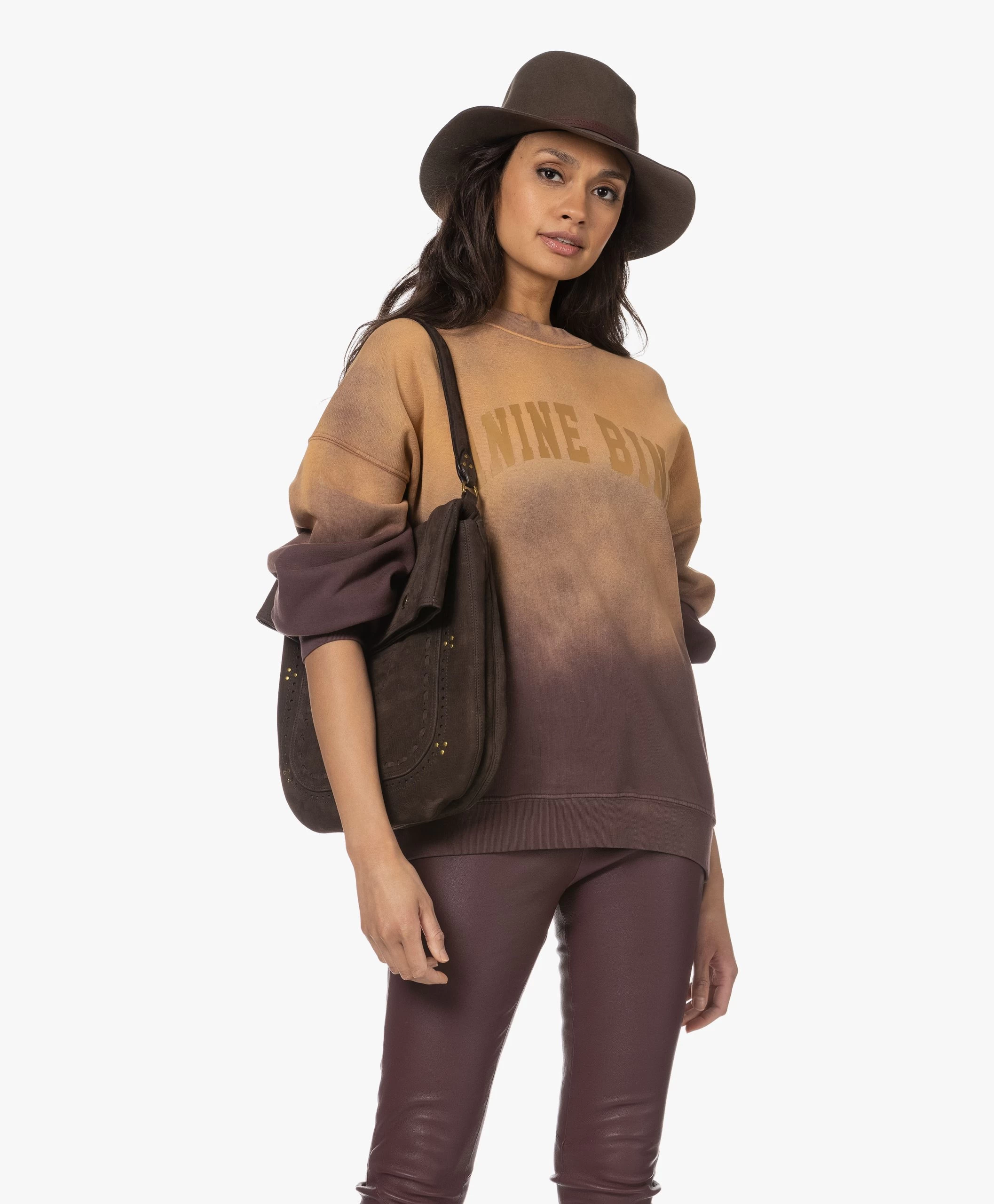 Rag & Bone Floppy Brim Fedora Hoed - Pecan 4 Rag & Bone Floppy Brim Fedora Hoed - Pecan - Afbeelding 2