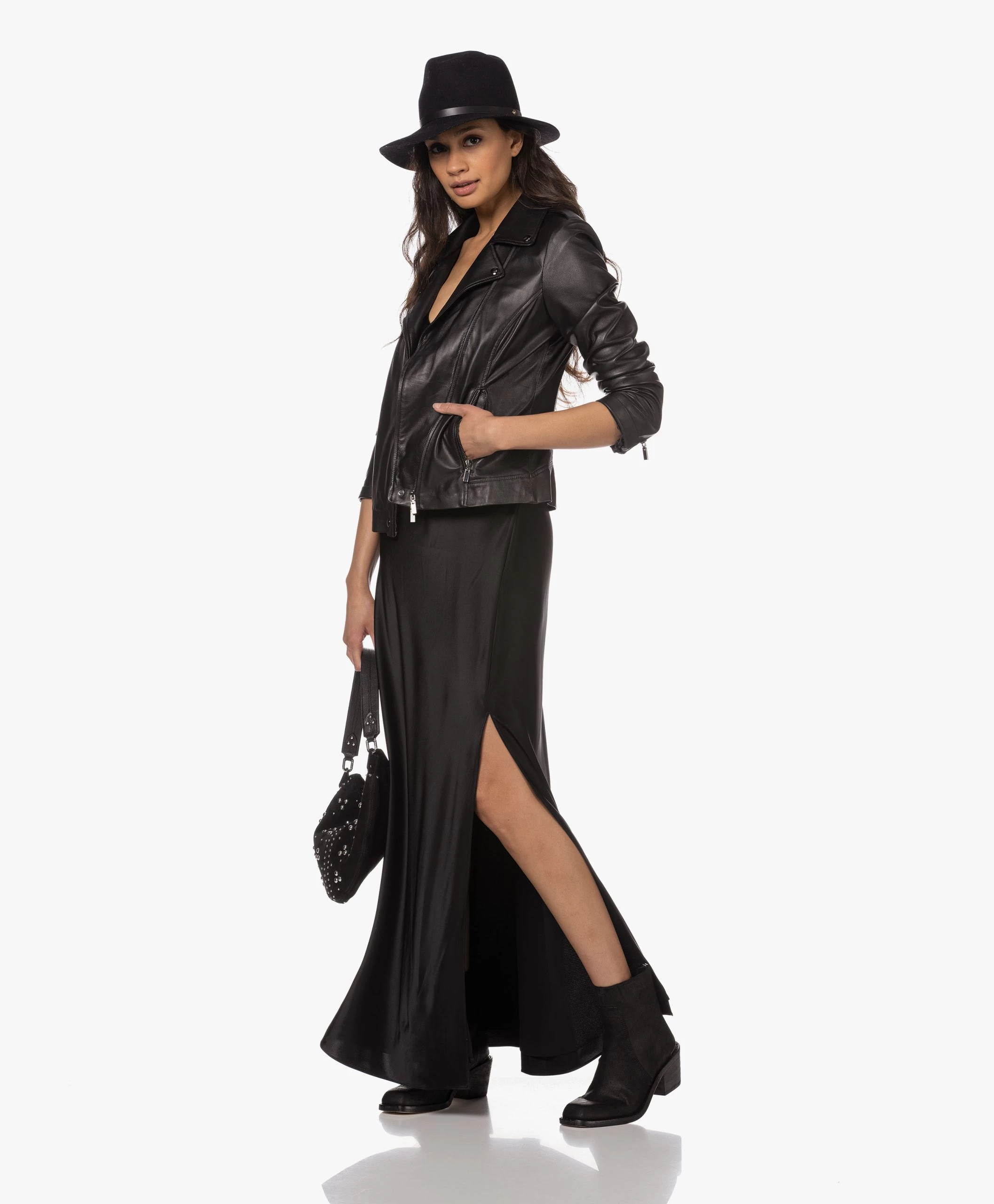 Rag & Bone Floppy Brim Fedora Hoed - Zwart 4 Rag & Bone Floppy Brim Fedora Hoed - Zwart - Afbeelding 2