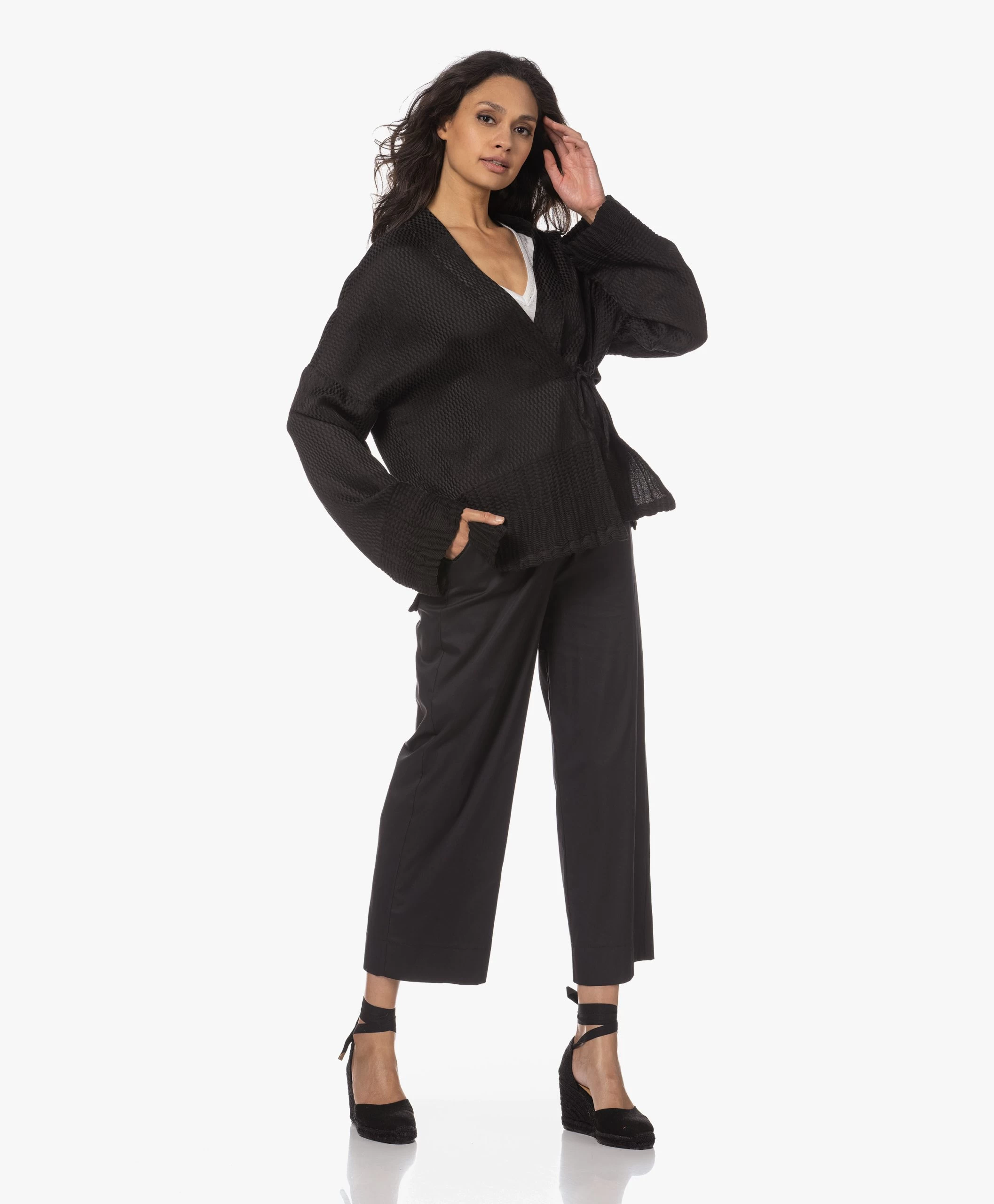 Castañer Carina 10Cm Canvas Sleehak Espadrilles - Zwart 11 Castañer Carina 10Cm Canvas Sleehak Espadrilles - Zwart - Afbeelding 9