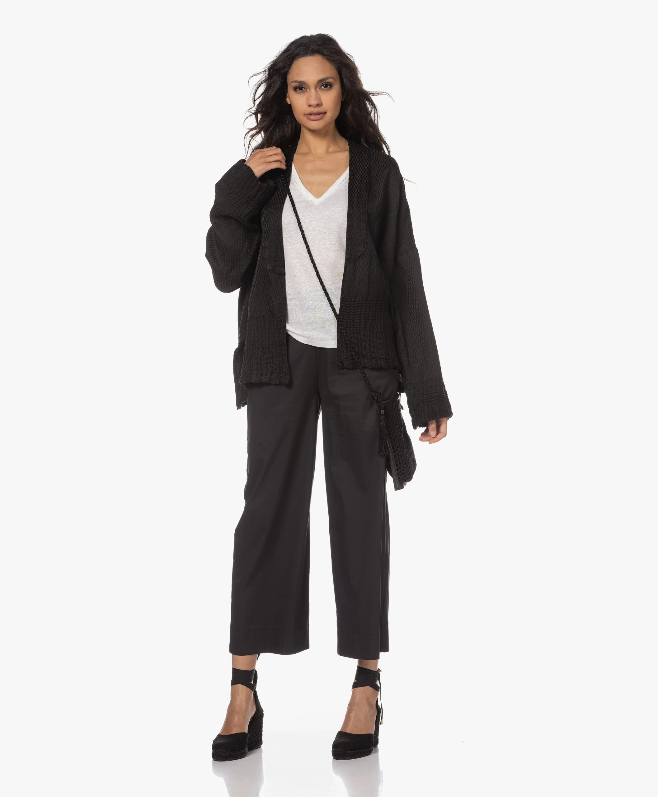 Castañer Carina 10Cm Canvas Sleehak Espadrilles - Zwart 4 Castañer Carina 10Cm Canvas Sleehak Espadrilles - Zwart - Afbeelding 2