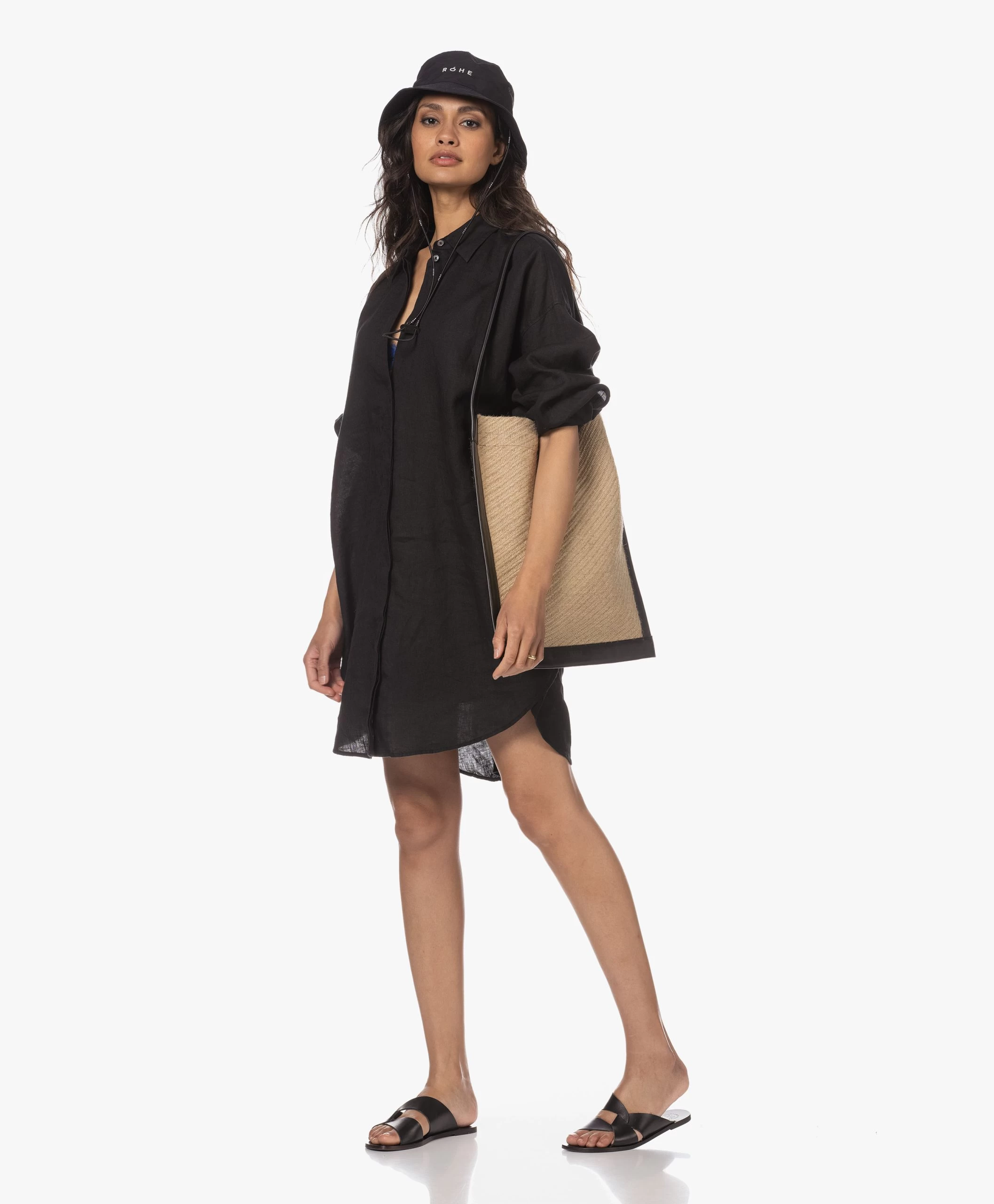 Róhe Waterafstotende Bucket Hat - Zwart 6 Róhe Waterafstotende Bucket Hat - Zwart - Afbeelding 4