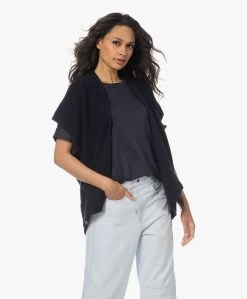 Extreme Cashmere N°228 East Short Cashmere Mouwloos Vest - Navy