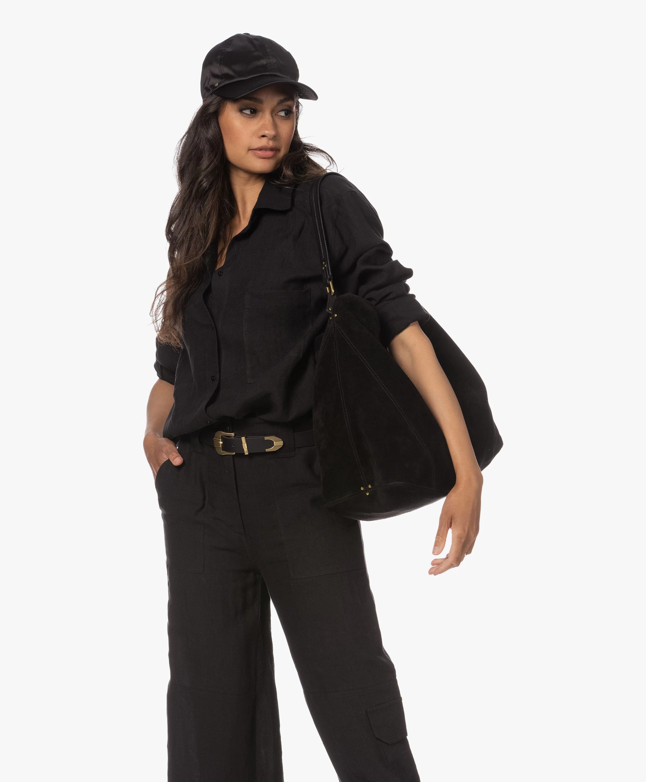 By Malene Birger Aubriel Satijnen Pet - Zwart 5 By Malene Birger Aubriel Satijnen Pet - Zwart - Afbeelding 3