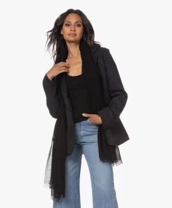 Lasalle Cashmere Pasmina Sjaal - Zwart