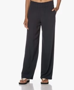 By-Bar Robyn Viscose Crêpe Pull-On Broek - Graphite