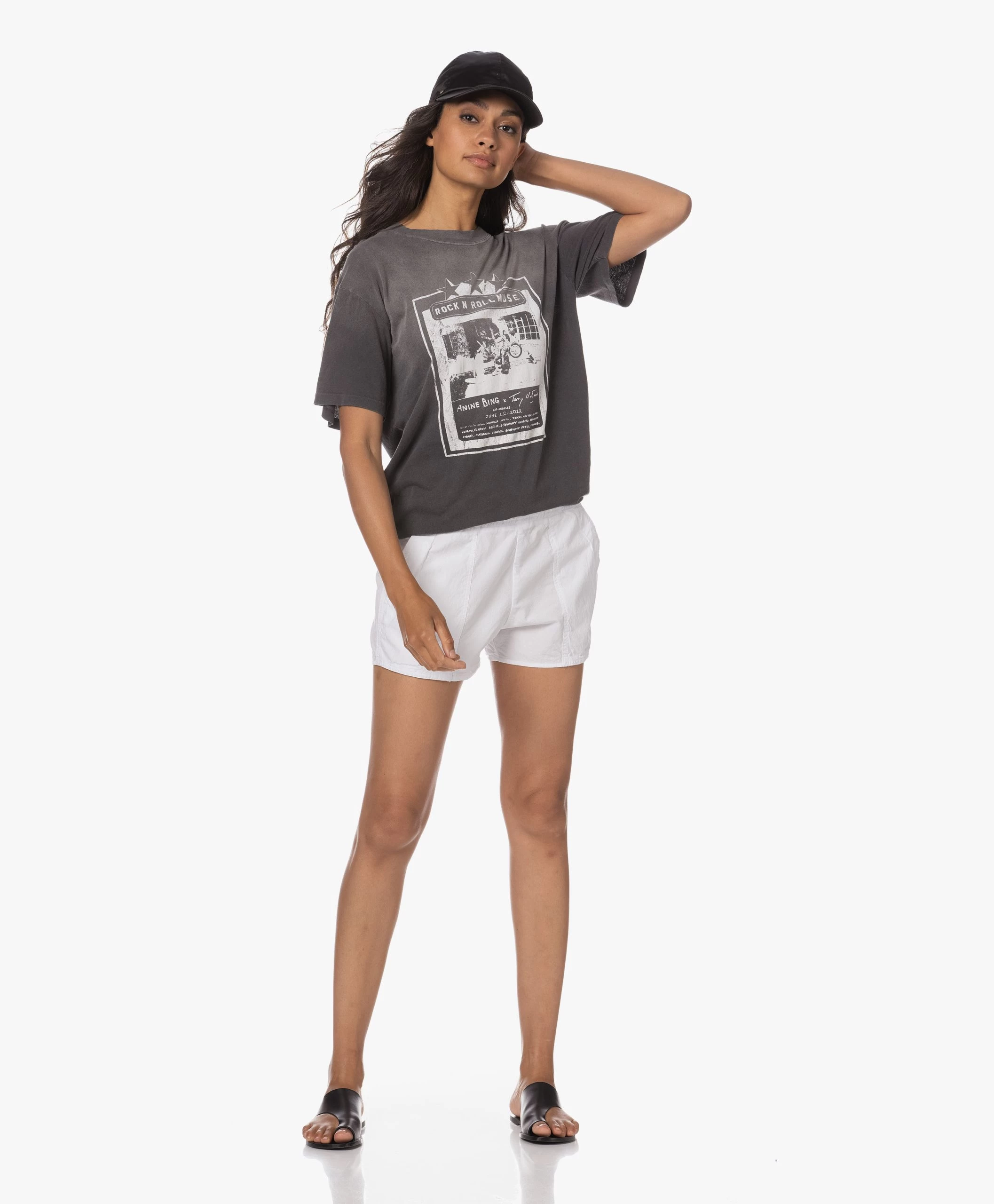 By Malene Birger Aubriel Satijnen Pet - Zwart 4 By Malene Birger Aubriel Satijnen Pet - Zwart - Afbeelding 2