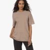 Extreme Cashmere N°64 Lang Gebreid T-Shirt - Zand