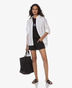 Vanessa Bruno Xl Grote Linnen Shopper - Zwart -Boetiek Modewinkel 230801 987d64cf d91f 4ff0 977c 91097810d77f