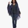 Manos Del Uruguay Merino Wolmix Poncho - Blauwtinten -Boetiek Modewinkel 230801 e6362c28 1900 4f5f aa09 d38cd890e687