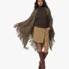 Manos Del Uruguay Merino Wolmix Poncho - Bruintinten