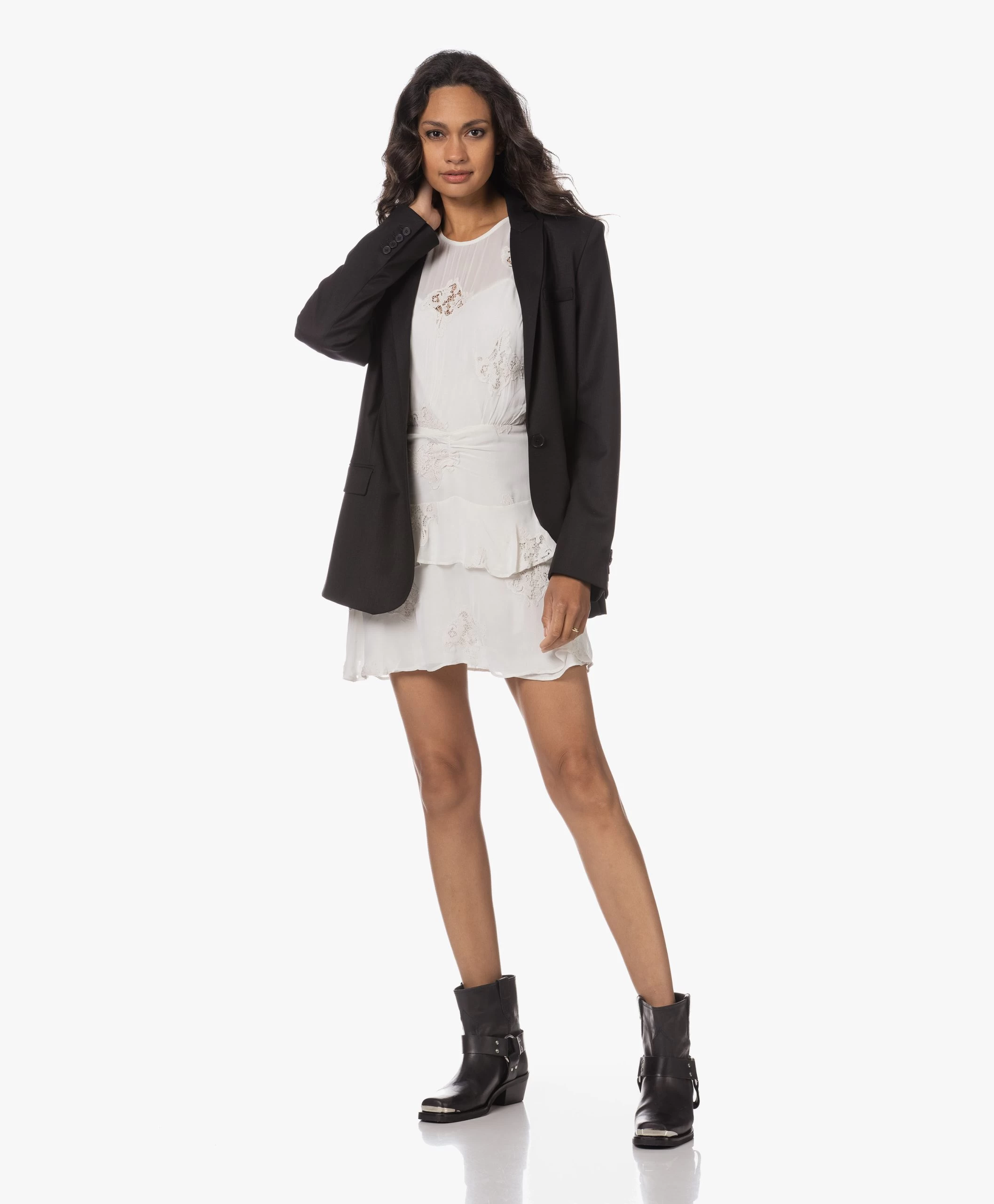 Anine Bing Mid Ryder Leren Enkellaarzen - Zwart 11 Anine Bing Mid Ryder Leren Enkellaarzen - Zwart - Afbeelding 9