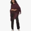 Manos Del Uruguay Merino Wolmix Poncho - Bordeaux -Boetiek Modewinkel 230802 7168619d 5aa4 4777 bb35 3b3b1d0ab1be