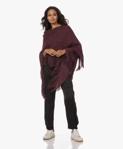 Manos Del Uruguay Merino Wolmix Poncho - Bordeaux