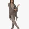 Manos Del Uruguay Merino Wolmix Poncho - Taupe