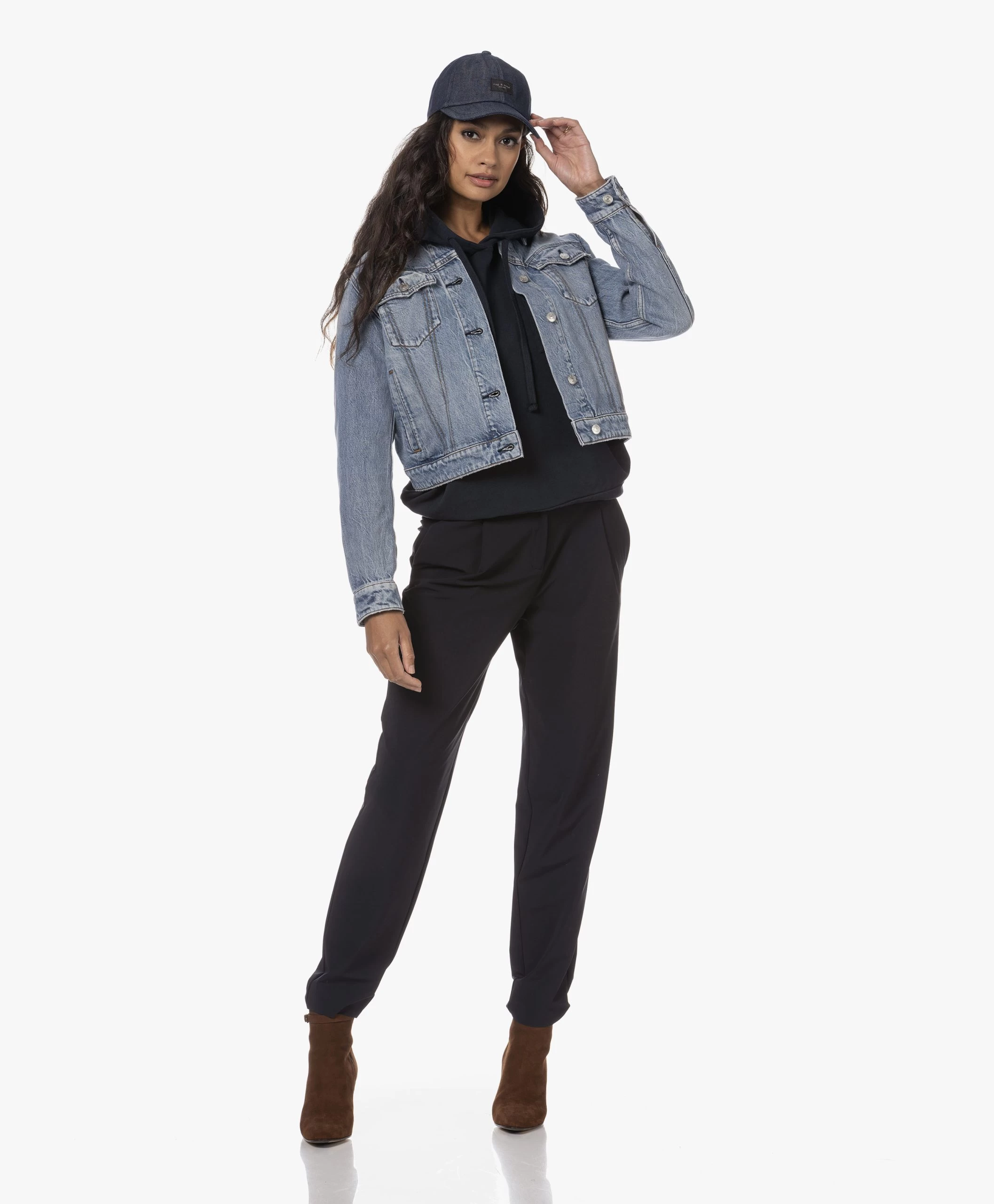 Rag & Bone Addison Denim Baseball Cap - Indigo 8 Rag & Bone Addison Denim Baseball Cap - Indigo - Afbeelding 6