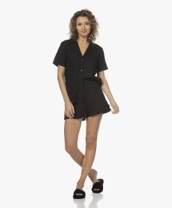 Skin Kyoto Katoenen Terry Slippers - Zwart -Boetiek Modewinkel 231603 cbd41f74 0bb2 4e98 aea8 d93231a7c102