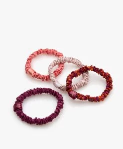 Slipâ„¢ 4-Pack Skinnies Zijden Scrunchies - Moonflower Nights