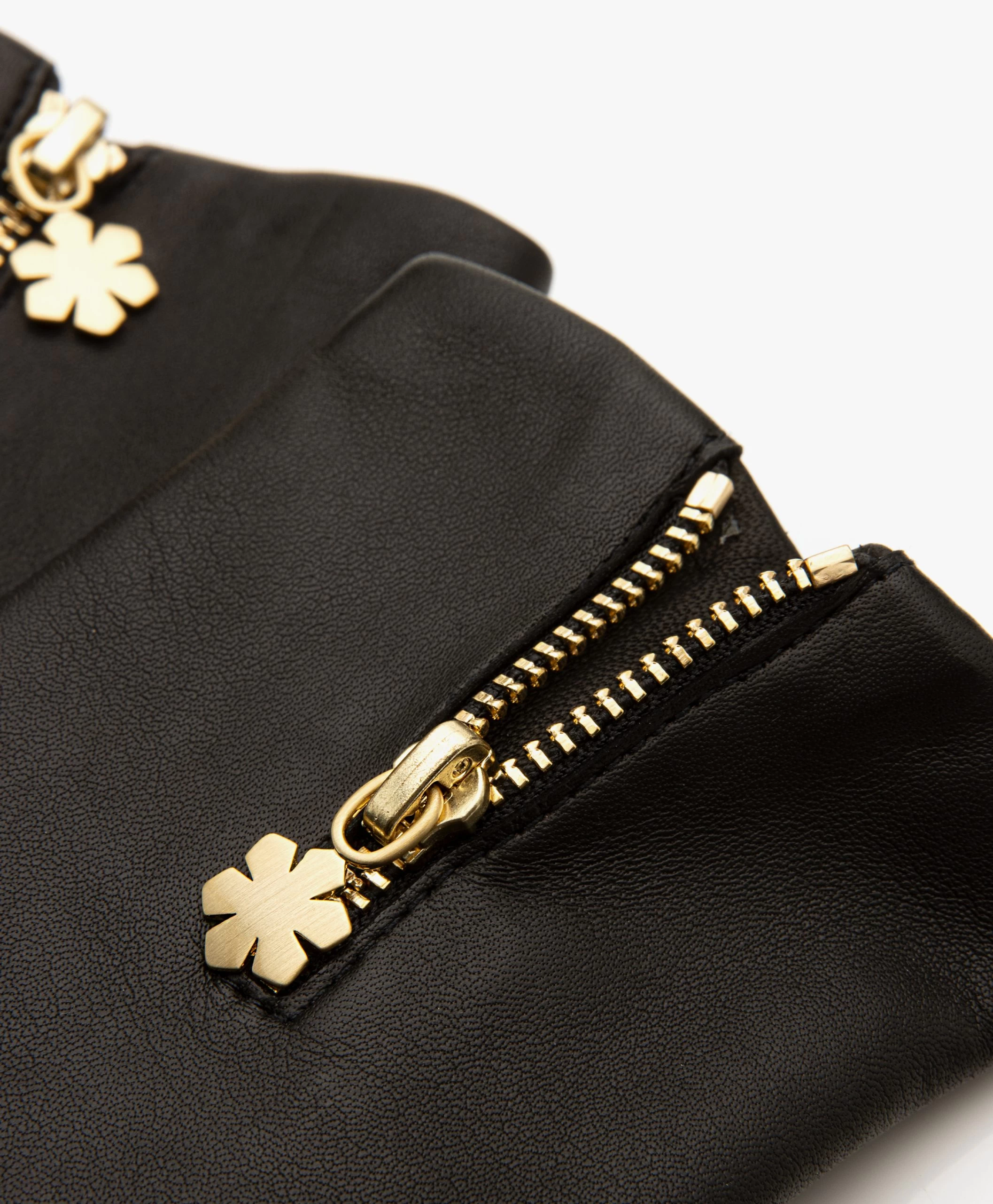 Rhanders Arabella Lamsleren Handschoenen - Zwart 4 Rhanders Arabella Lamsleren Handschoenen - Zwart - Afbeelding 2