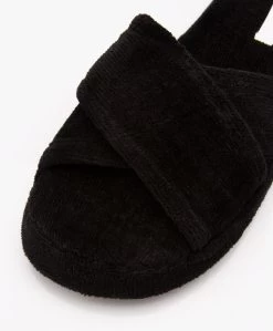 Skin Kyoto Katoenen Terry Slippers - Zwart -Boetiek Modewinkel 37a06a0d 9dd0 436f 8e72 3f31589357e9 44