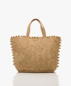 Vanessa Bruno Grote Raffia Shopper - Naturel