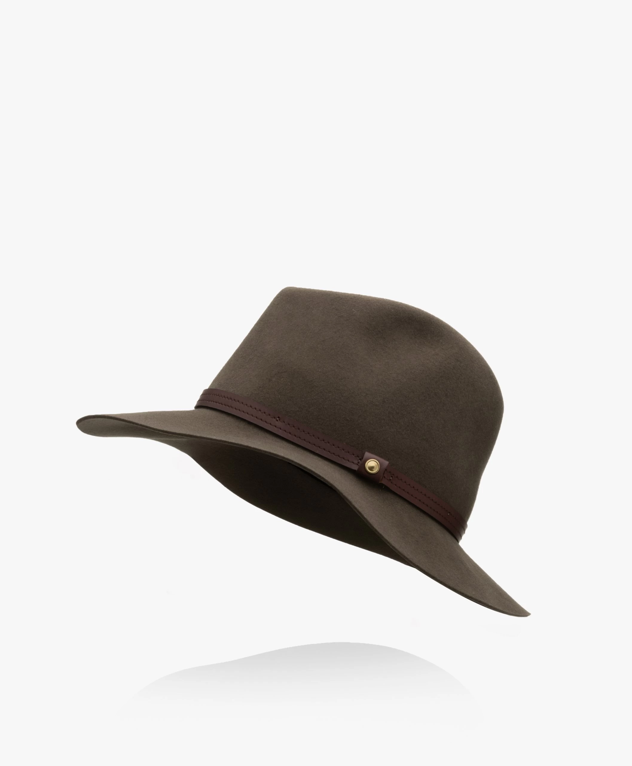 Rag & Bone Floppy Brim Fedora Hoed - Pecan 3 Rag & Bone Floppy Brim Fedora Hoed - Pecan