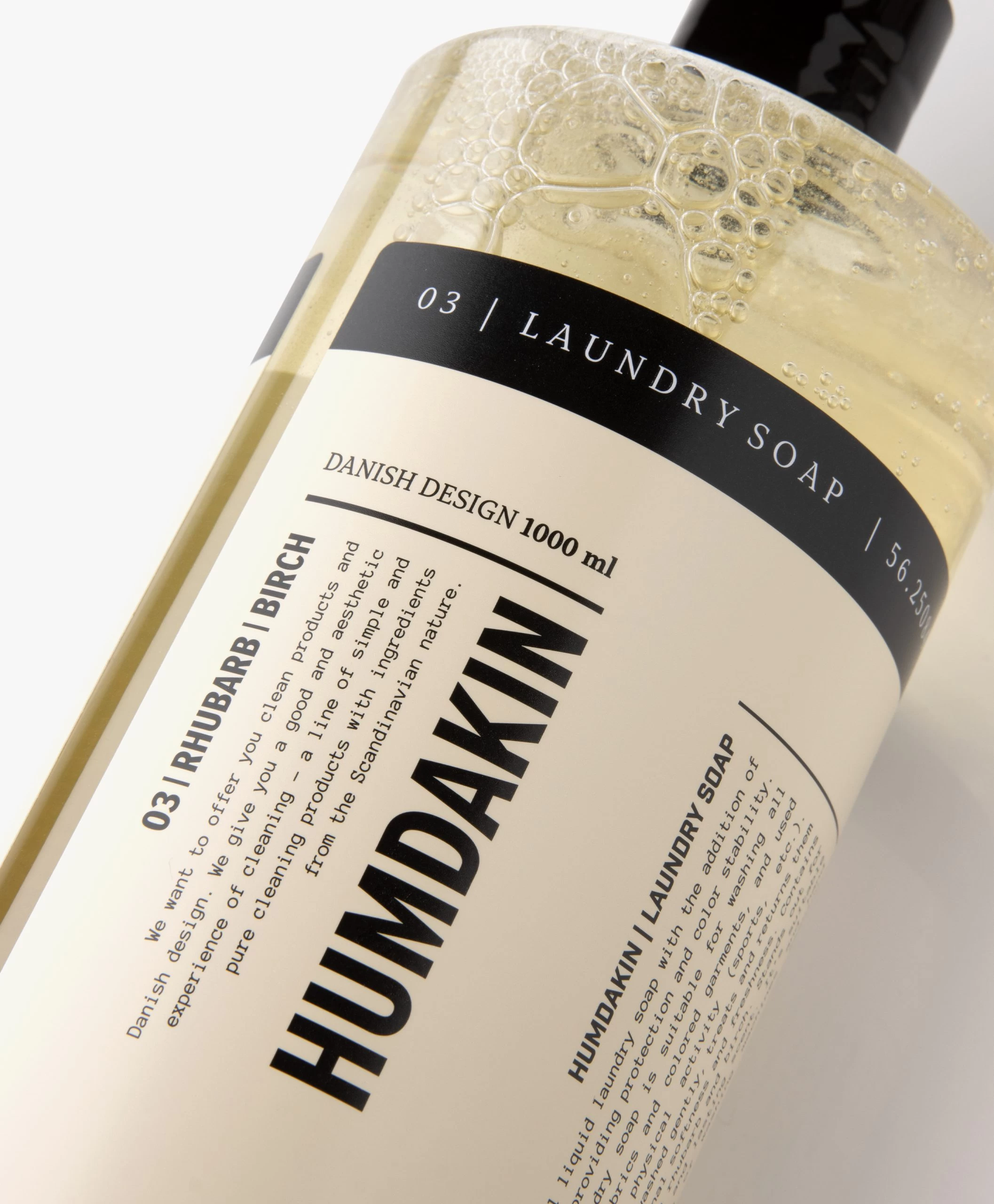 Humdakin Hypoallergeen 1000Ml Wasmiddel - Rabarber & Berk 4 Humdakin Hypoallergeen 1000Ml Wasmiddel - Rabarber & Berk - Afbeelding 2