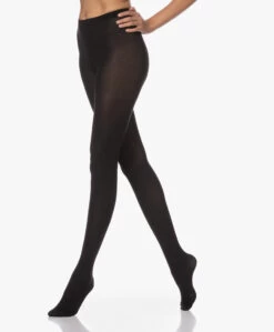 Wolford Cotton Velvet 90 Panty - Zwart