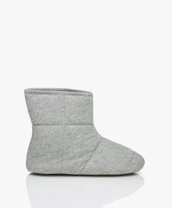 Skin Enkelhoge Gewatteerde Pantoffels - Grijs Mêlee