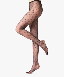 Falke Diamond Net Panty - Zwart