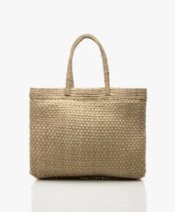 The Dharma Door Jamina Jute Basketweave Shopper - Natural