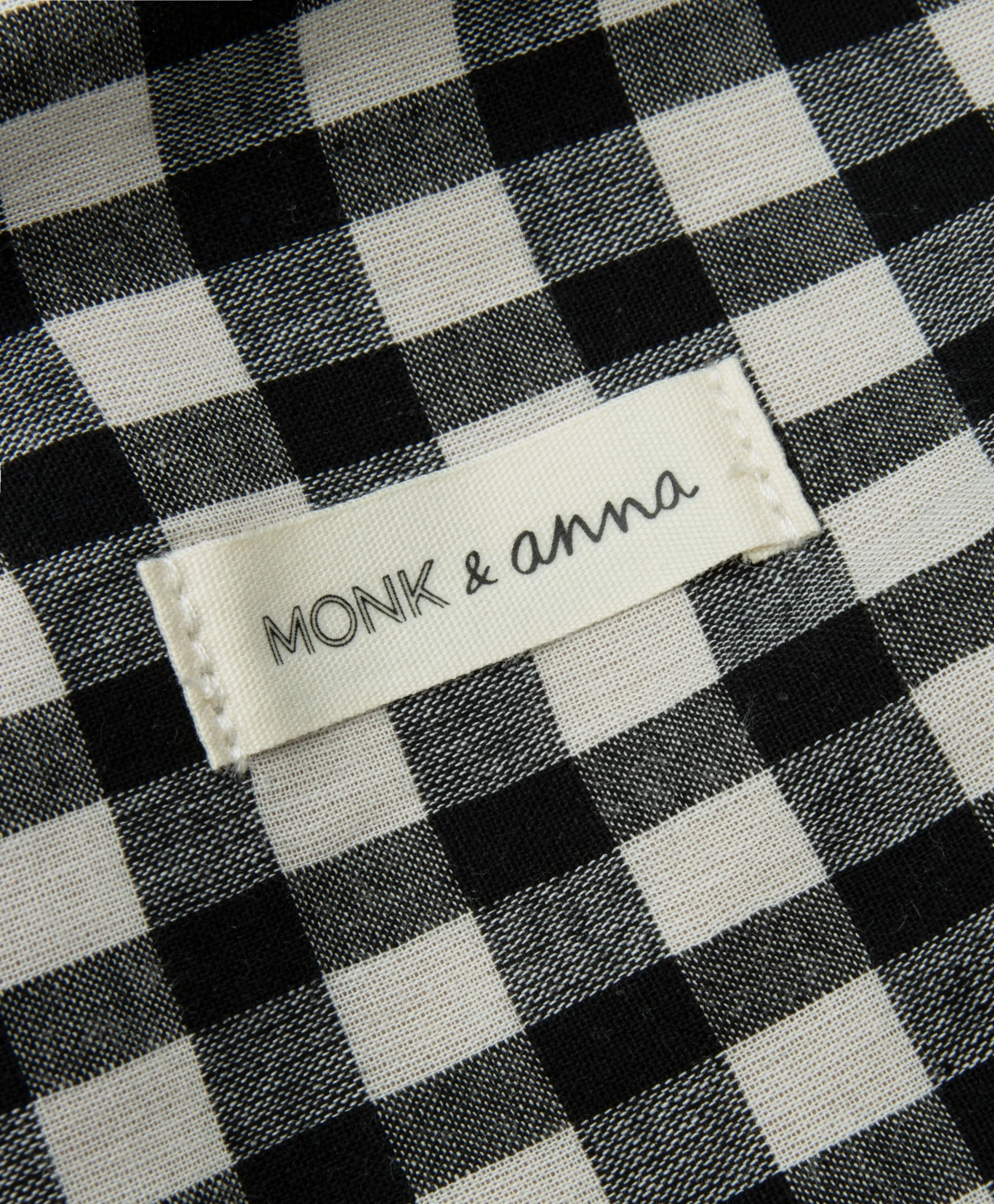 Monk & Anna Baya Geruite Shopper - Zwart/Wit 5 Monk & Anna Baya Geruite Shopper - Zwart/Wit - Afbeelding 3