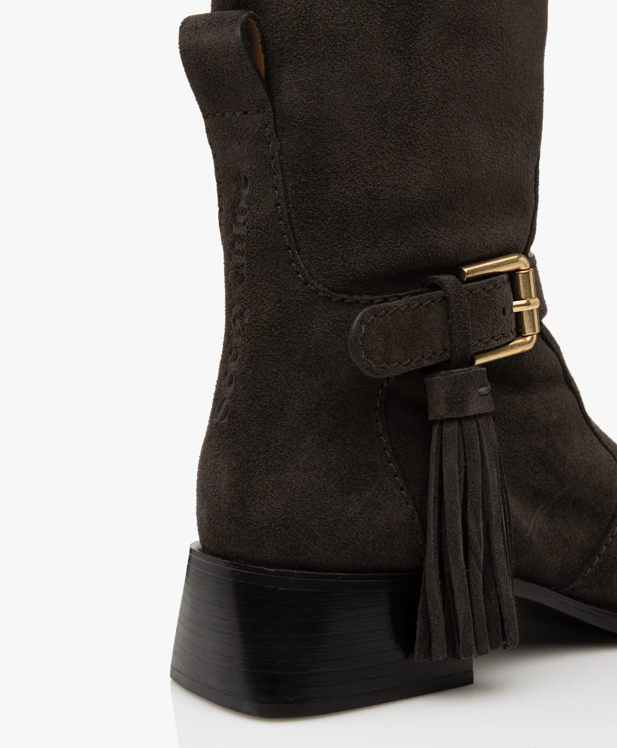 See By Chloé Lory Suède Overknee Laarzen - Grijsbruin 4 See By Chloé Lory Suède Overknee Laarzen - Grijsbruin - Afbeelding 2