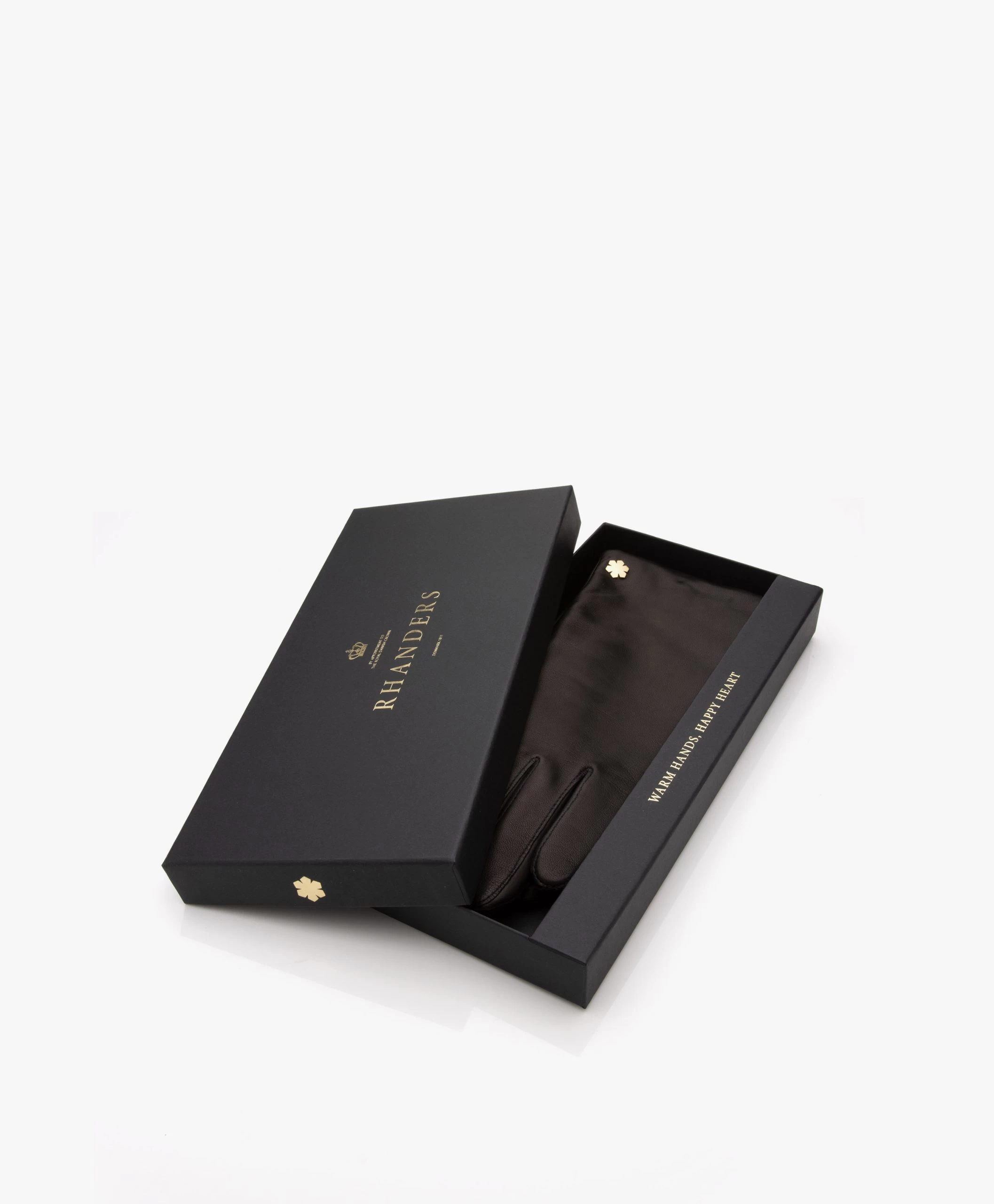 Rhanders Anna Lamsleren Handschoenen - Zwart 6 Rhanders Anna Lamsleren Handschoenen - Zwart - Afbeelding 4