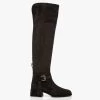 See By Chloé Lory Suède Overknee Laarzen - Grijsbruin