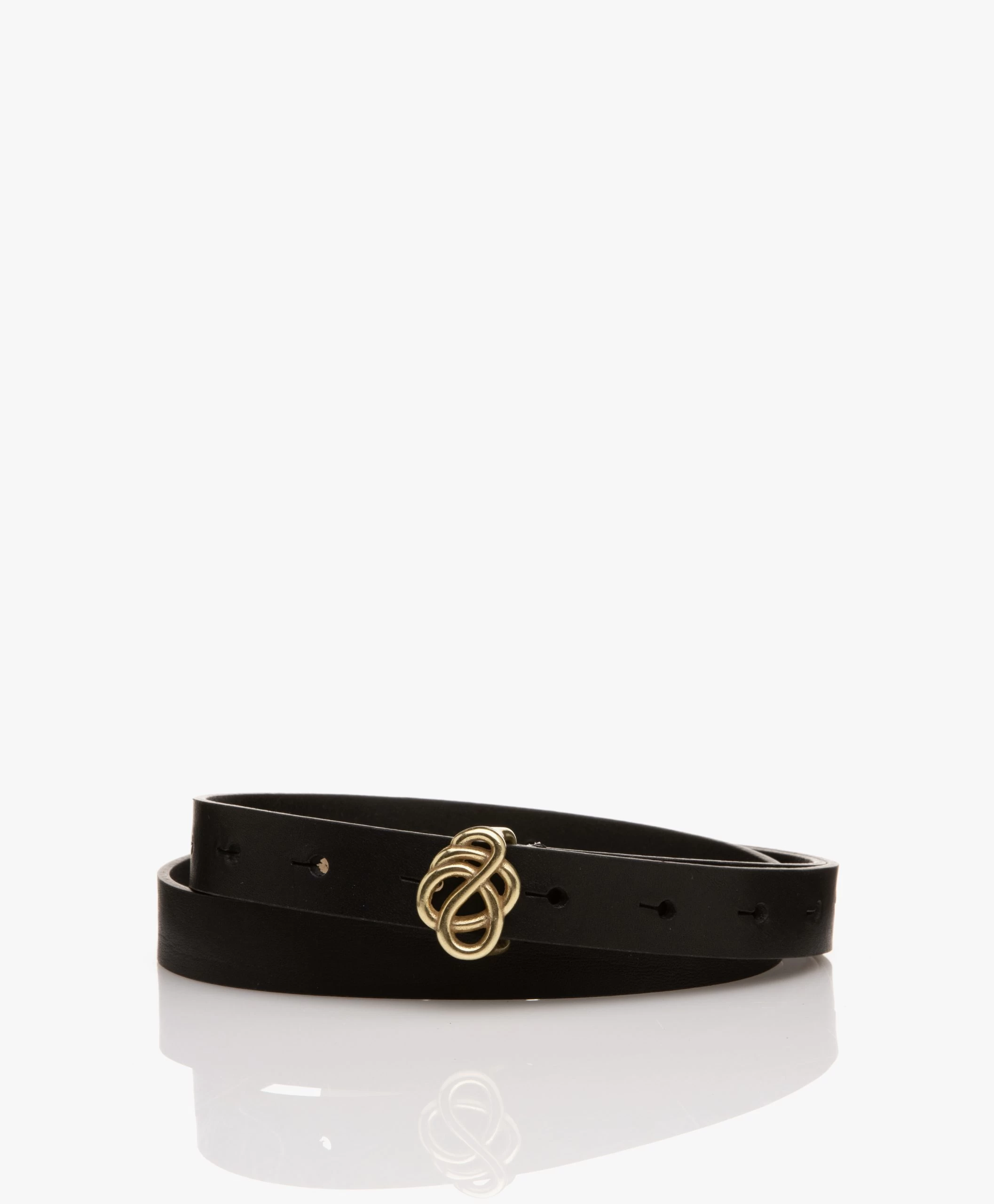 By Malene Birger Ouma Leren Scribble Riem - Zwart 3 By Malene Birger Ouma Leren Scribble Riem - Zwart